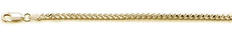 CLOSEOUT 20% OFF! 080-2.4MM Yellow Gold Plated Oval Franco .925 Sterling Silver Chain 20-28" NEW