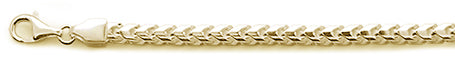 CLOSEOUT 20% OFF! 150-4.5MM Yellow Gold Plated Oval Franco .925 Sterling Silver Chain 20-28" NEW