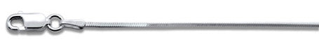 020-0.7MM Rhodium Plated Square Snake Chain .925 Solid Sterling Silver Available in 16"- 22" inches NEW
