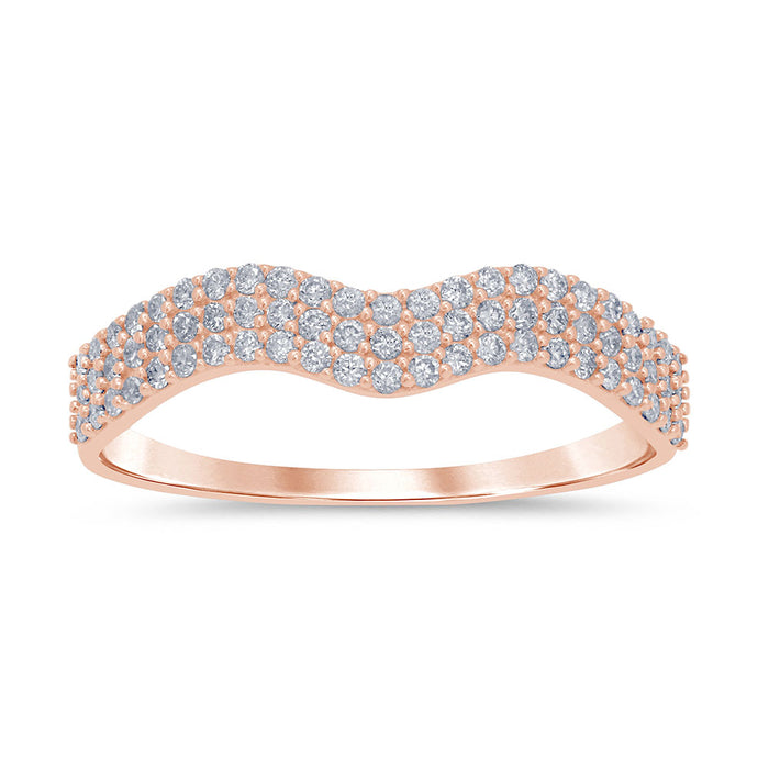 DIAMOND CLOSEOUT! .29ct G SI 14kt Rose Gold Diamond Band Ring Size 6.5