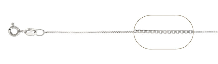 012-.7MM Box Chain .925 Solid Sterling Silver Sizes 14-30" NEW
