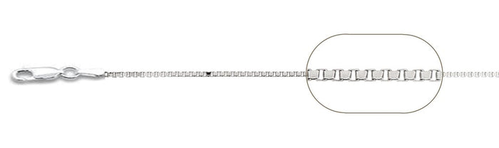 022-1.1MM Box Chain .925 Solid Sterling Silver Sizes 16-30" NEW