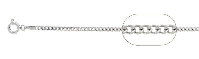 050-1.7MM Sterling Silver Curb Chain Made in Italy Available in 16"- 30" inches NEW