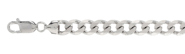 220-9MM Curb Chain .925 Solid Sterling Silver Sizes 18-34" NEW