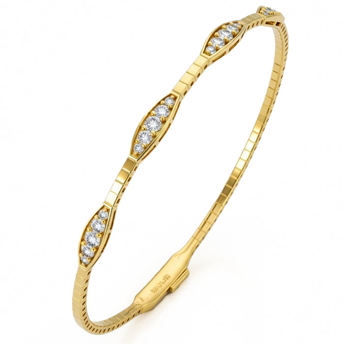 SPECIAL! .49ct G SI 14kt Yellow Gold Diamond Flexible Bangle Bracelet