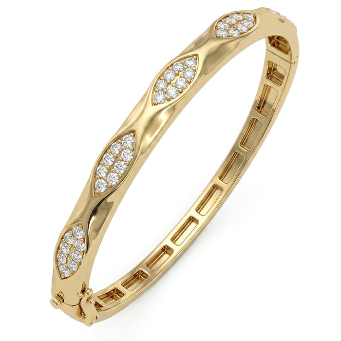 SPECIAL! 1.16ct G SI 14kt Yellow Gold Diamond Bangle Bracelet