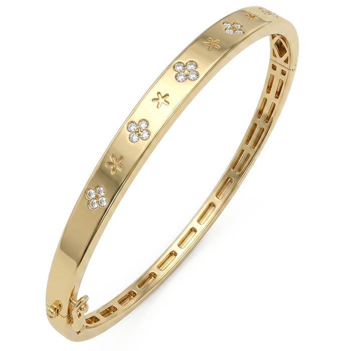 SPECIAL! .24ct G SI 14kt Yellow Gold Diamond Bangle Bracelet