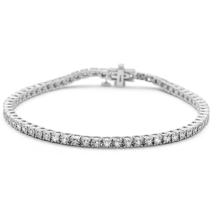 DIAMOND CLOSEOUT! 1.08ct G SI 14K White Gold Diamond Miracle Illusion Tennis Bracelet 7" Long