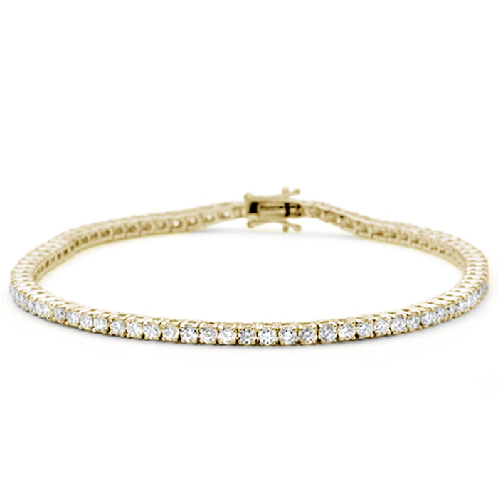 SPECIAL!1.97ct 14KT Yellow Gold Diamond Tennis Bracelet 7"