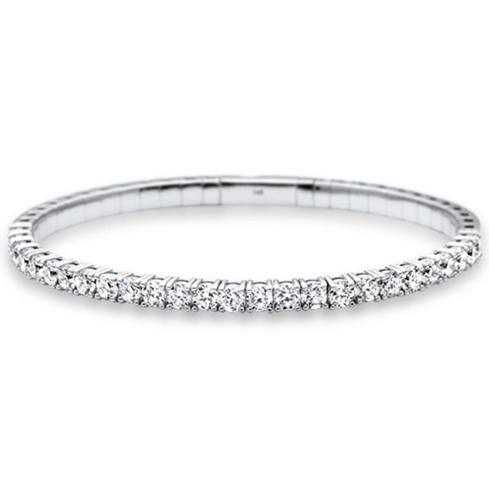 DIAMOND CLOSEOUT! 4.83ct G SI 14K White Gold Round Diamond Tennis Bracelet