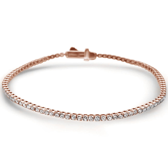 DIAMOND CLOSEOUT! 2.05ct G SI 14K Rose Gold Diamond Tennis Bracelet 7"