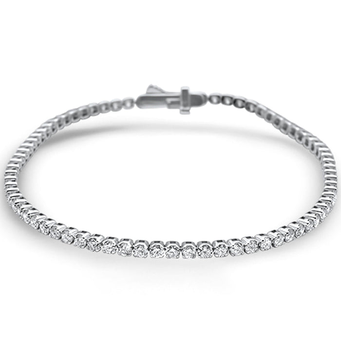 SPECIAL! 2.97ct 14KT White Gold Diamond Diamond Tennis Bracelet 7" Long