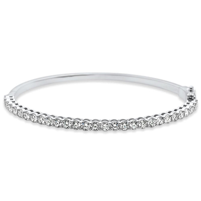 DIAMOND CLOSEOUT! 1.87ct G SI 14K White Gold Diamond Bangle Bracelet