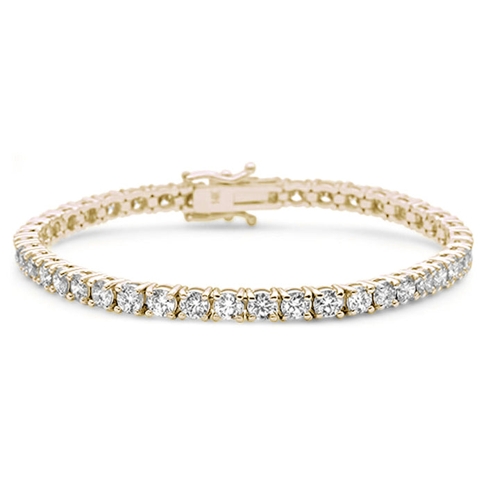 SPECIAL! 4.01ct 14KT Yellow Gold Diamond Tennis Bracelet 7"