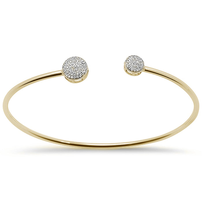 SPECIAL! .19ct 14kt Yellow Gold Flexible Open Bangle Bracelet