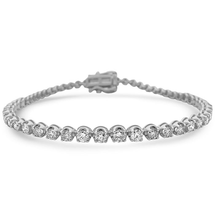 SPECIAL! 2.99ct G SI 14K White Gold Diamond Graduated Style Tennis Bracelet 7" Long