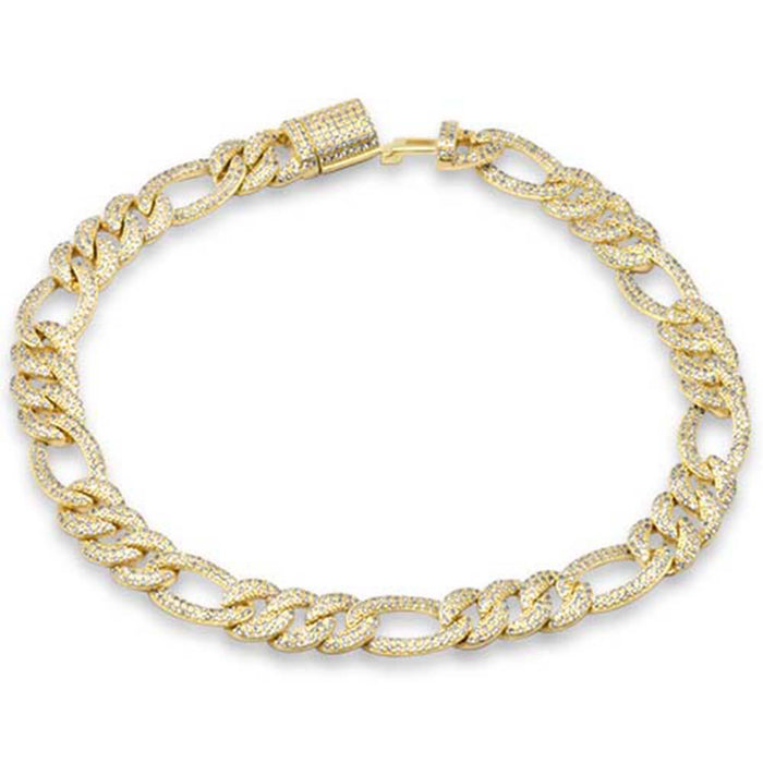 SPECIAL! 9mm 3.12ct G SI 14K Yellow Gold Diamond Round Cuban Bracelet 8" Long
