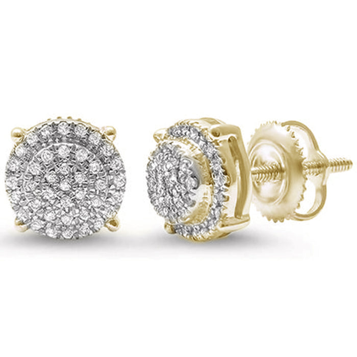 DIAMOND CLOSEOUT! .17ct G SI 14kt Yellow Gold Round Diamond Cluster Stud Earrings