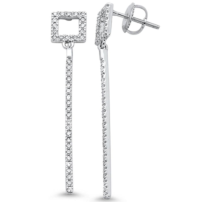 SPECIAL! .37ct 14k White Gold Diamond Drop Dangle Earrings