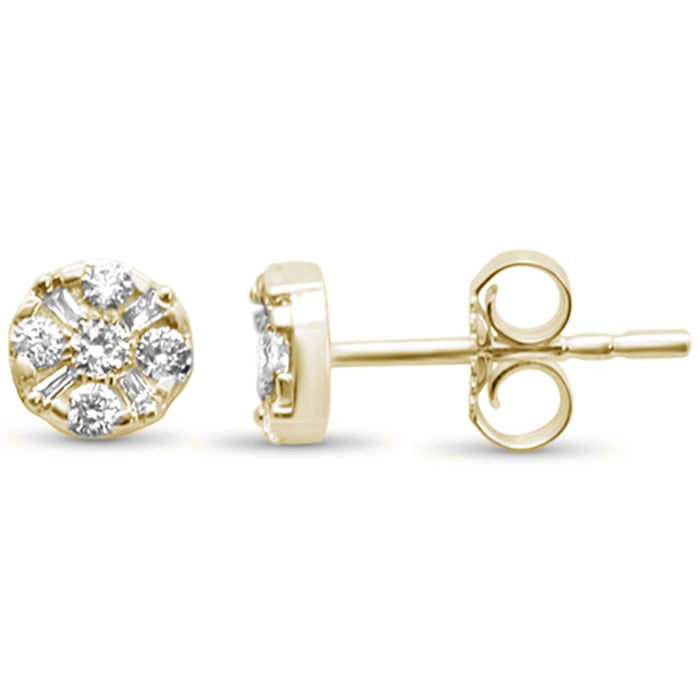 DIAMOND CLOSEOUT! .22ct G SI 14K Yellow Gold Round Diamond Stud Earrings