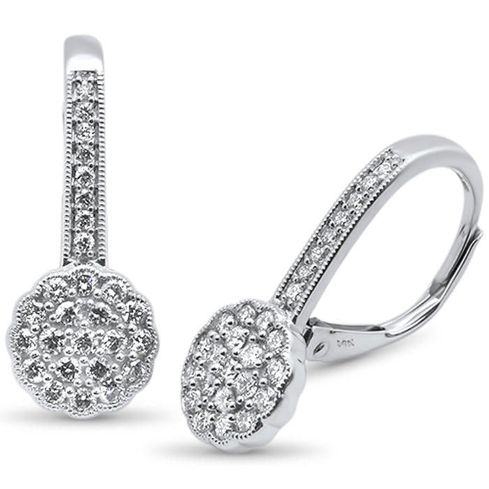 DIAMOND CLOSEOUT! .50ct 14k White Gold Diamond Drop Dangle Earrings
