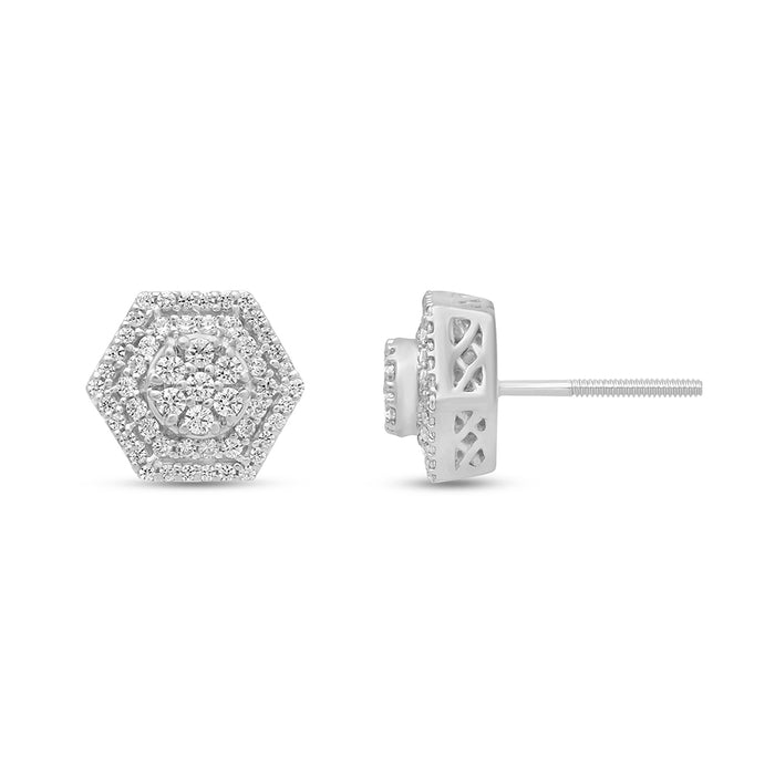 DIAMOND CLOSEOUT! .47ct G SI 14K White Gold Diamond Fashion Earrings