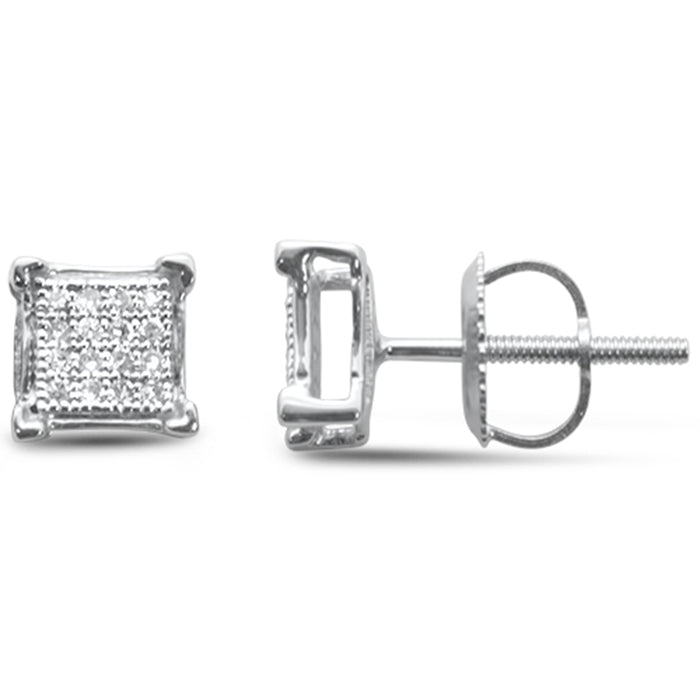 DIAMOND CLOSEOUT! .10ct G SI 10K White Gold Diamond Fashion Earrings