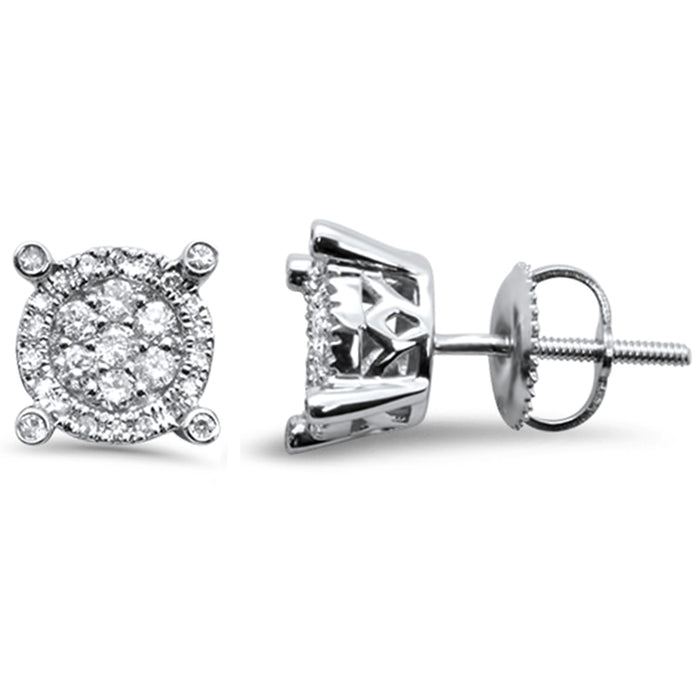 DIAMOND CLOSEOUT! .33ct G SI 14KT White Gold Diamond Round Stud Earrings