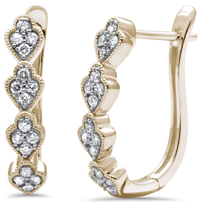 DIAMOND CLOSEOUT! .33ct G SI 14K Yellow Gold Diamond Hoop Earring