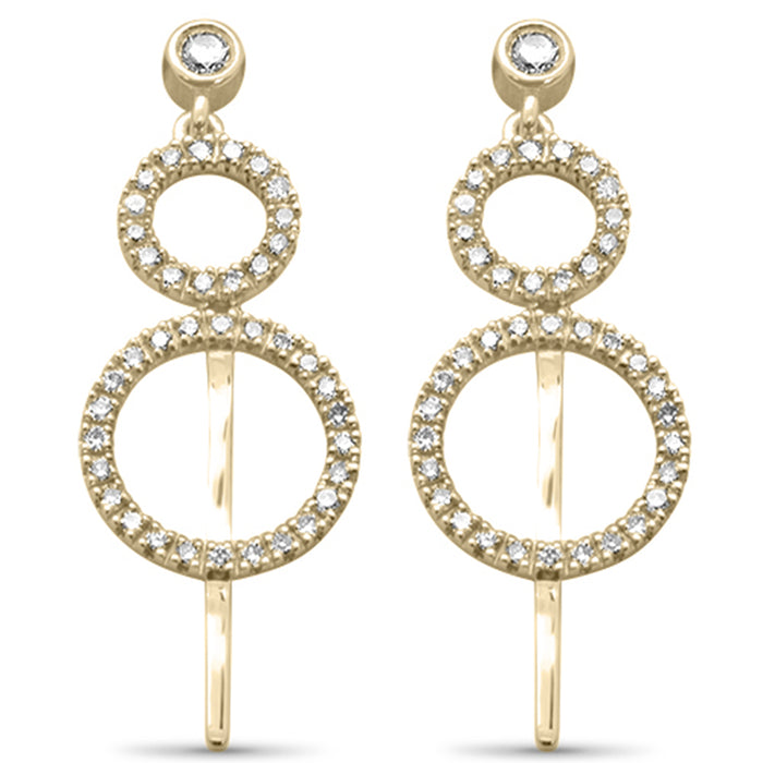 DIAMOND CLOSEOUT! .38ct G SI 14K Yellow Gold Diamond Drop Dangle Earrings