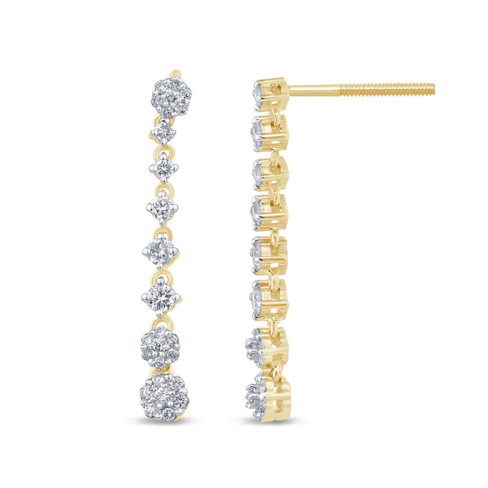 SPECIAL! .45ct G SI 14K Yellow Gold Diamond Drop Dangle Earrings