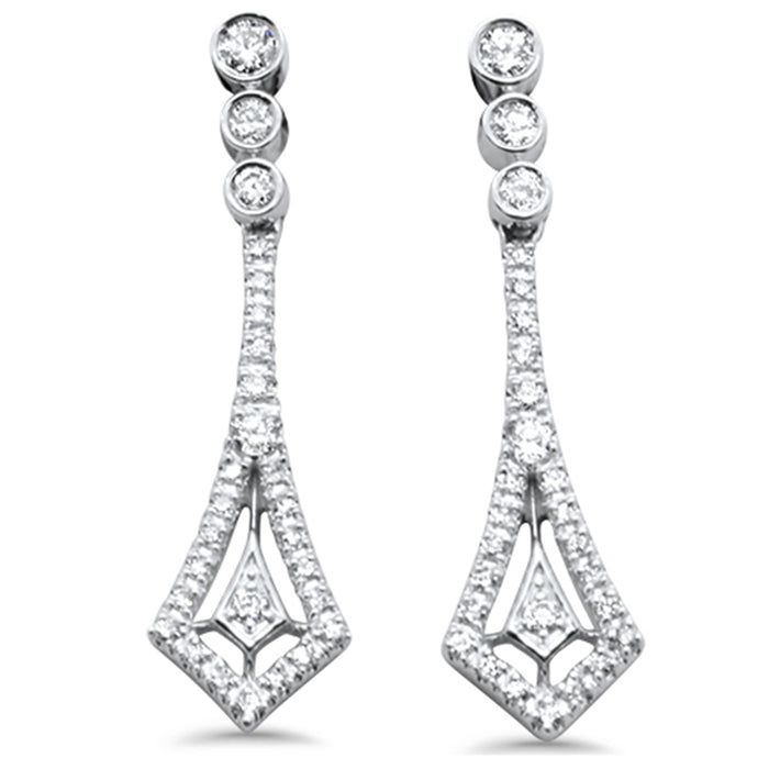 SPECIAL!.49ct G SI 14K White Gold Diamond Drop Dangle Earrings