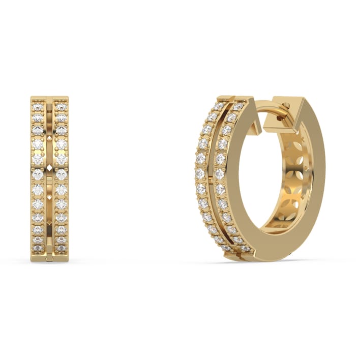 SPECIAL! .16ct G SI 14K Yellow Gold Diamond Hoop Earrings