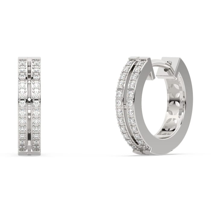 SPECIAL! .16ct G SI 14K White Gold Diamond Hoop Earrings
