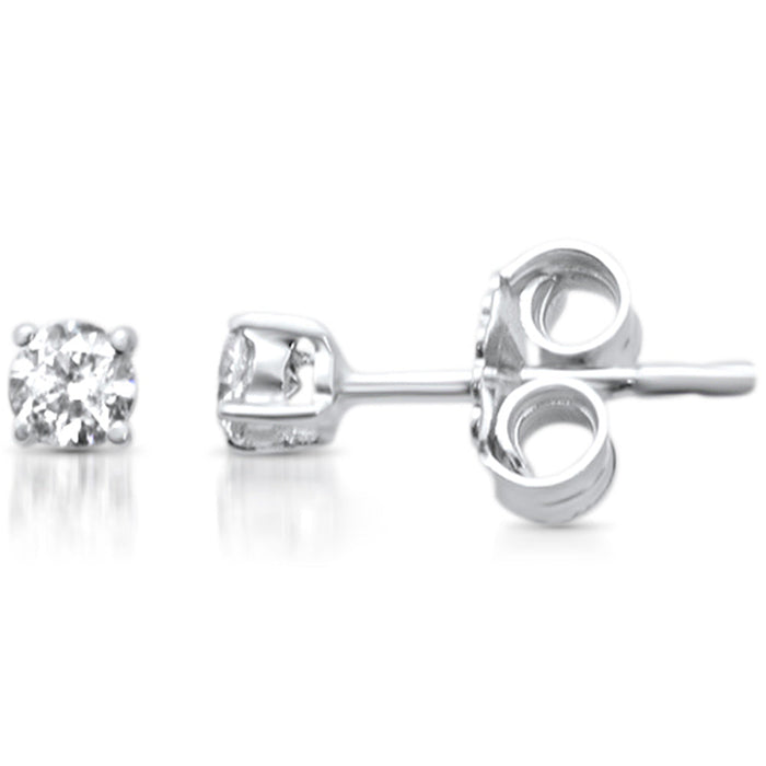 SPECIAL! .33ct G SI 14K White Gold Diamond Solitaire Stud Earrings