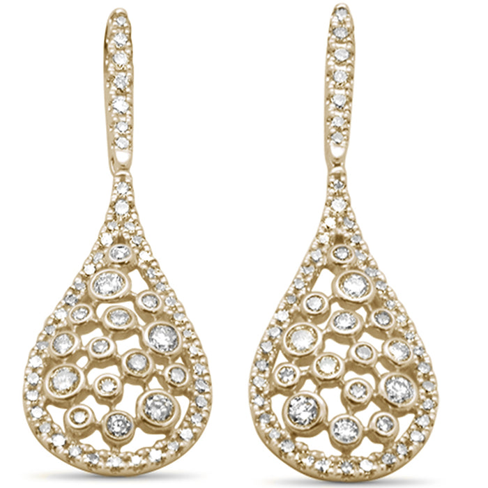 SPECIAL! 1.00ct G SI 14K Yellow Gold Diamond Pear Shape Drop Earrings