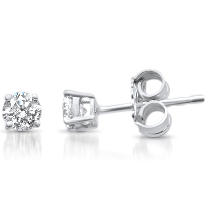 SPECIAL! .60ct G SI 14K White Gold Diamond Solitaire Stud Earrings