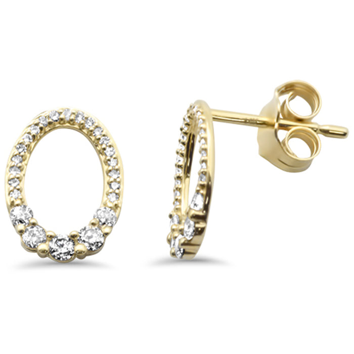 DIAMOND CLOSEOUT! .28ct G SI 14K Yellow Gold Diamond Oval Shape Earrings