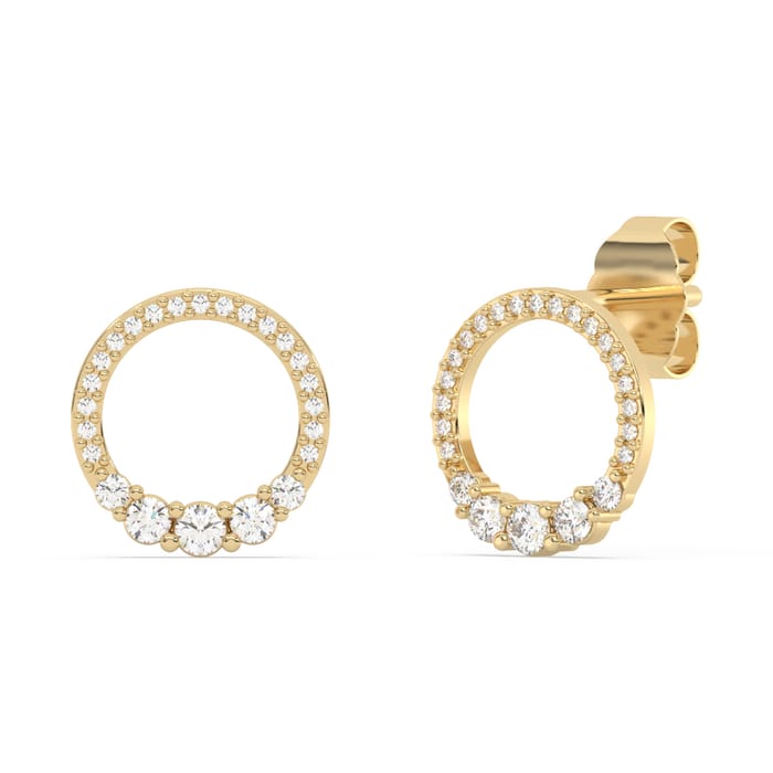 .28ct G SI 14K Yellow Gold Diamond Round Shape Earrings