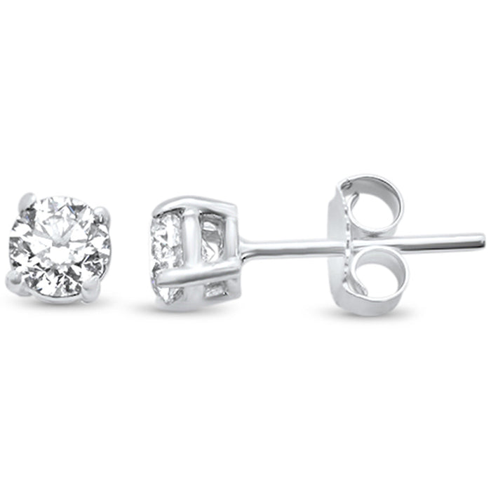 SPECIAL! 1.00ct G SI 14K White Gold Diamond Solitaire Stud Earrings