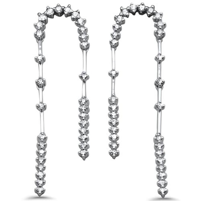 SPECIAL!.48ct G SI 14K White Gold Diamond Drop Dangle Earrings