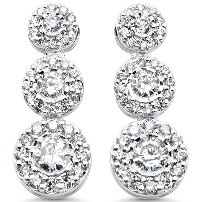 SPECIAL! 1.05ct G SI 14K White Gold Diamond Drop Earrings