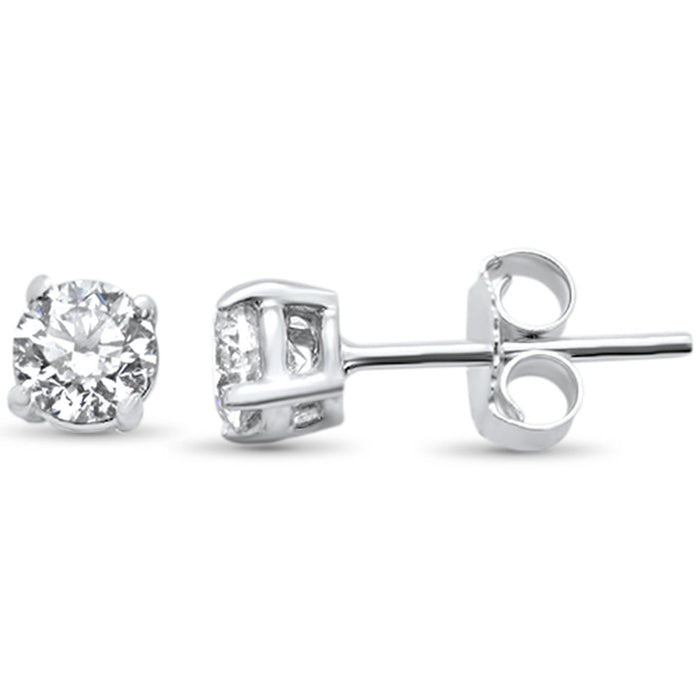 SPECIAL!1.30ct G SI 14K White Gold Round Diamond Solitaire Earrings
