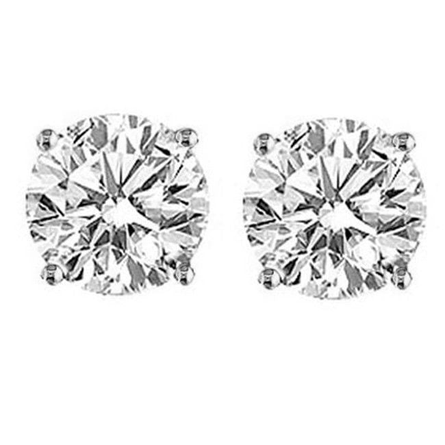 SPECIAL! 2.33ct G SI 14K White Gold Diamond Solitaire Stud Earrings