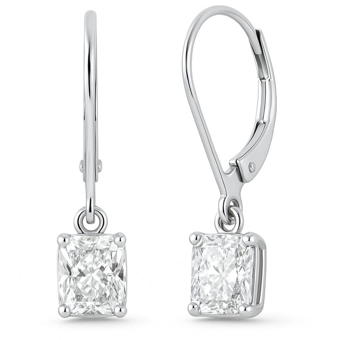 SPECIAL! 1.03ct G SI 14K White Gold Diamond Solitaire Drop Earrings