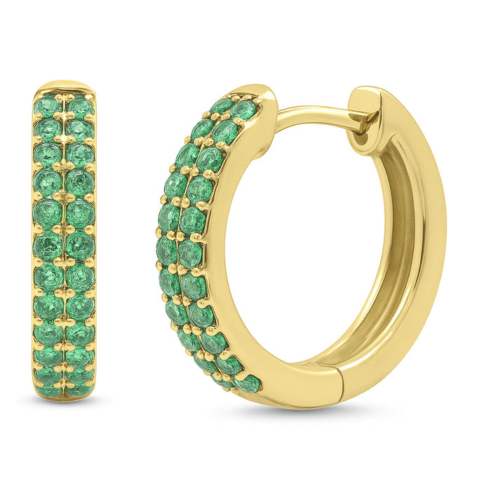 SPECIAL! .38ct G SI 14K Yellow Gold Emerald Gemstone Earrings