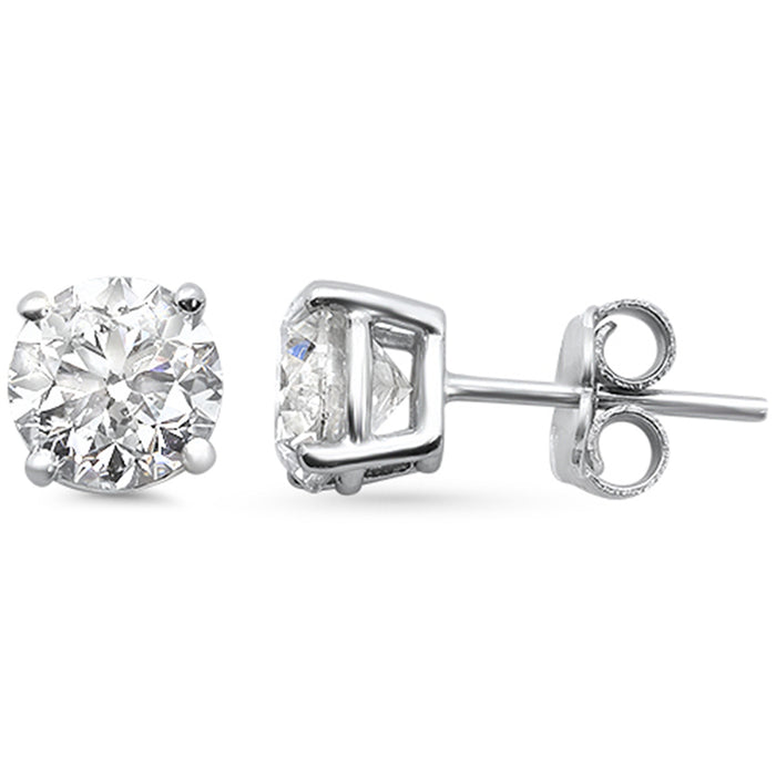 SPECIAL! 2.04ct G SI 14K White Gold Round Diamond Solitaire Stud Earrings
