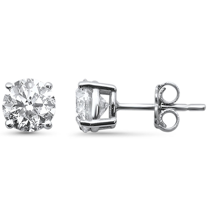 SPECIAL! 2.02ct G SI 14K White Gold Round Diamond Stud Earrings