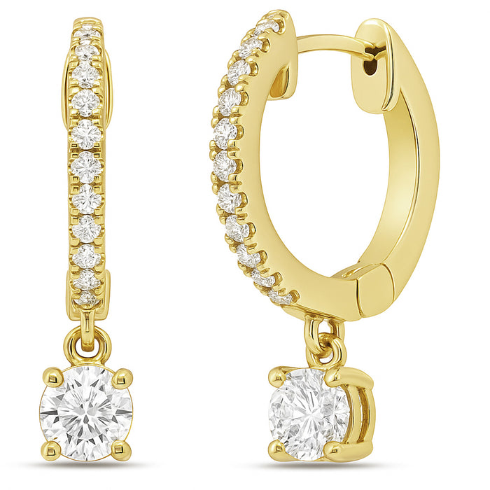 SPECIAL! .33ctct G SI 14K Yellow Gold Diamond Hoop Huggie Earrings