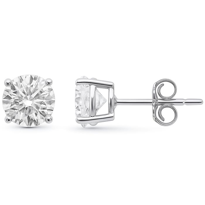 SPECIAL! 2.08ct G SI 14K White Gold Round Diamond Stud Earrings